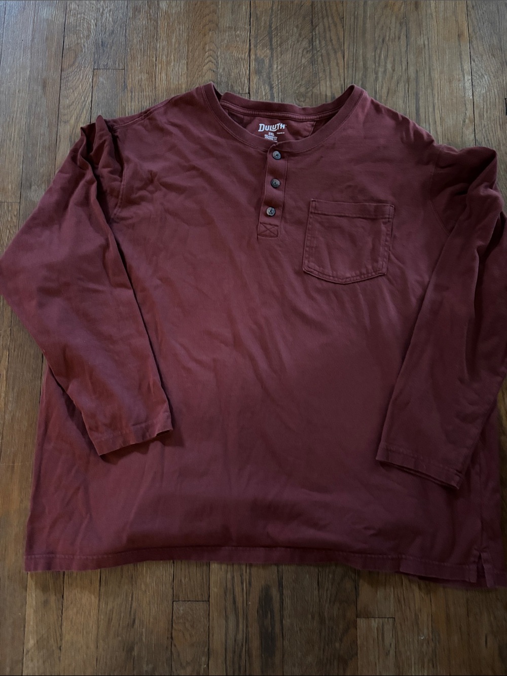 Duluth Trading Co Longtail, Henley Relaxed FitPocket Tshirt. 3XL